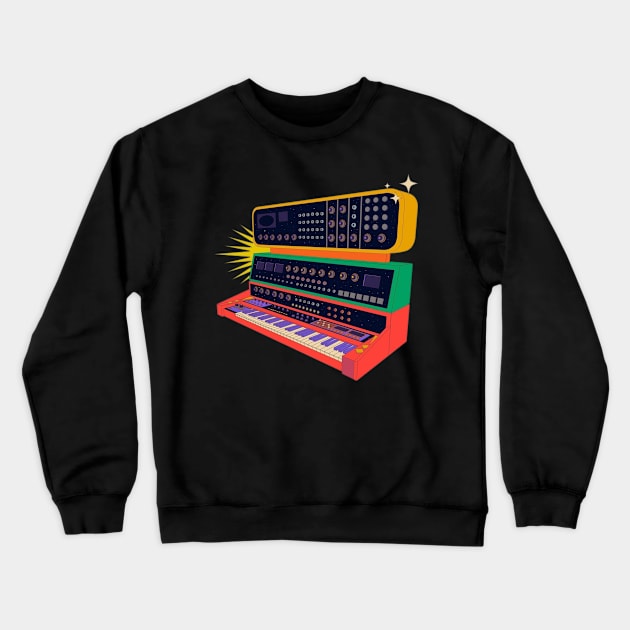 the electronic sound Crewneck Sweatshirt by Xela Wilma